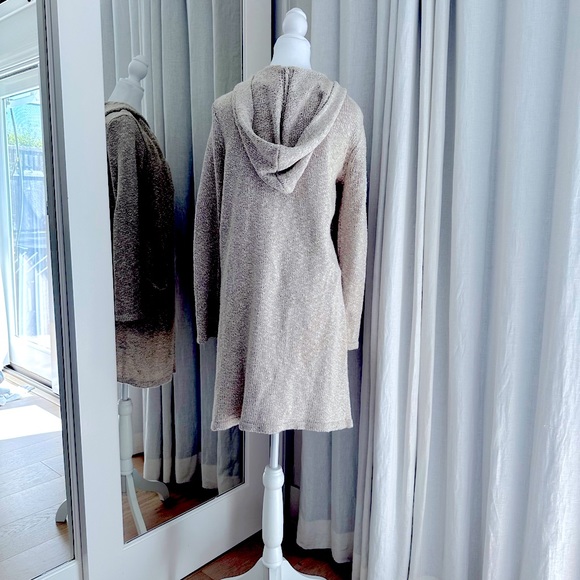 Jenni Kayne Cotton Linen blend long hooded cardigan - Picture 3 of 8
